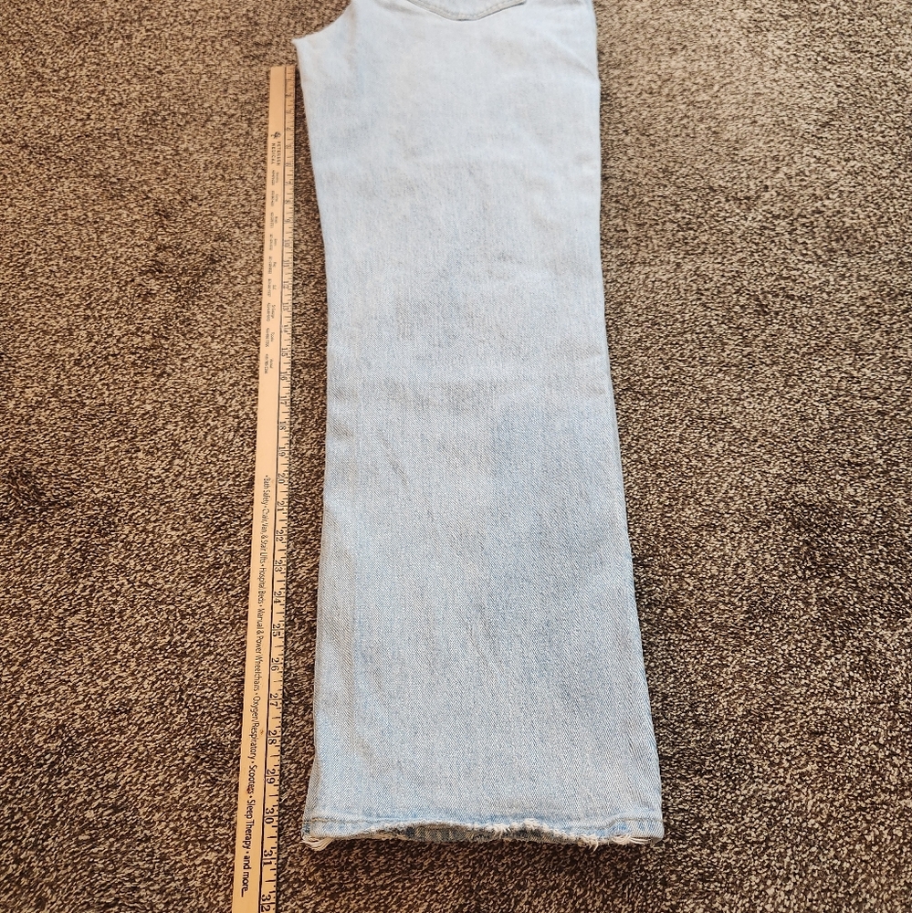 Abercrombie & Fitch Curve Love The Baggy Low Rise Distressed Size 30/10 - Picture 7 of 7